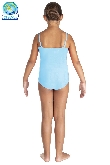 BODY LYCRA SPALLINE TINTA UNITA AZZURRO BAMBINA